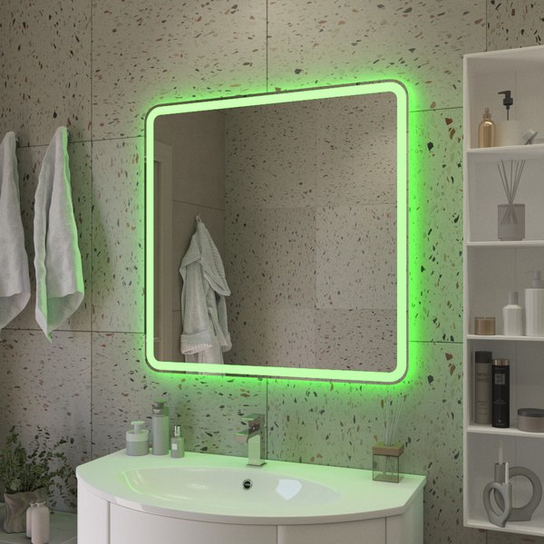 Купить Зеркало Cezares Multicolore CZR-SPC-MC-800-800-RGB-TCH  