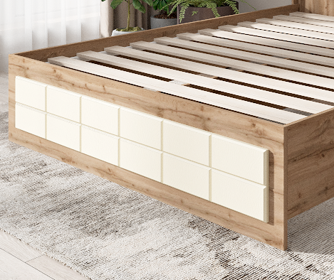 Купить Полуторная кровать EcoWood Лозанна 140x200 / ECO.001.00071.140-200.376WML/1015 в Бобруйске