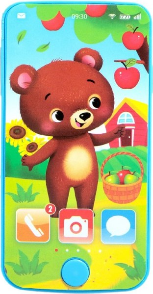 Развивающая игрушка Zabiaka Телефон. Мишка / 7099432 (голубой)