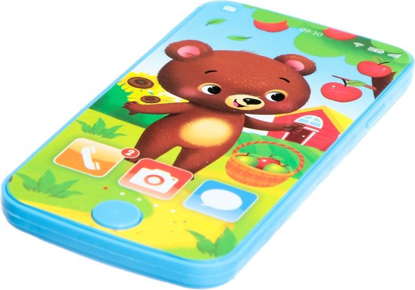 Развивающая игрушка Zabiaka Телефон. Мишка / 7099432 (голубой)