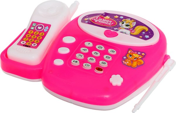 Развивающая игрушка Zabiaka Телефончик. Маленькая леди JH160D / 3217443 (розовый)