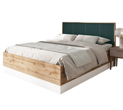 

Двуспальная кровать, Зелль 160x200 / ECO.001.00068.160-200.376WML/6004-2