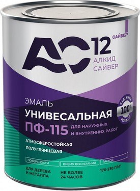 Эмаль Сайвер ПФ-115 АС12 (800г, белый)