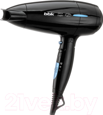 Фен BBK BHD3201i (черный/голубой)