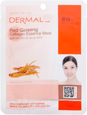 Маска для лица тканевая Dermal Red Ginseng Collagen Essence Mask (23г)