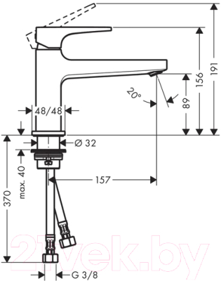 Смеситель Hansgrohe Metropol 100 74502000