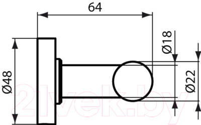Крючок для ванной Ideal Standard Imo A9116AA (двойной)