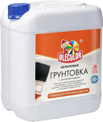 Грунтовка Olecolor акриловая глубокого проникновения (1кг) - 