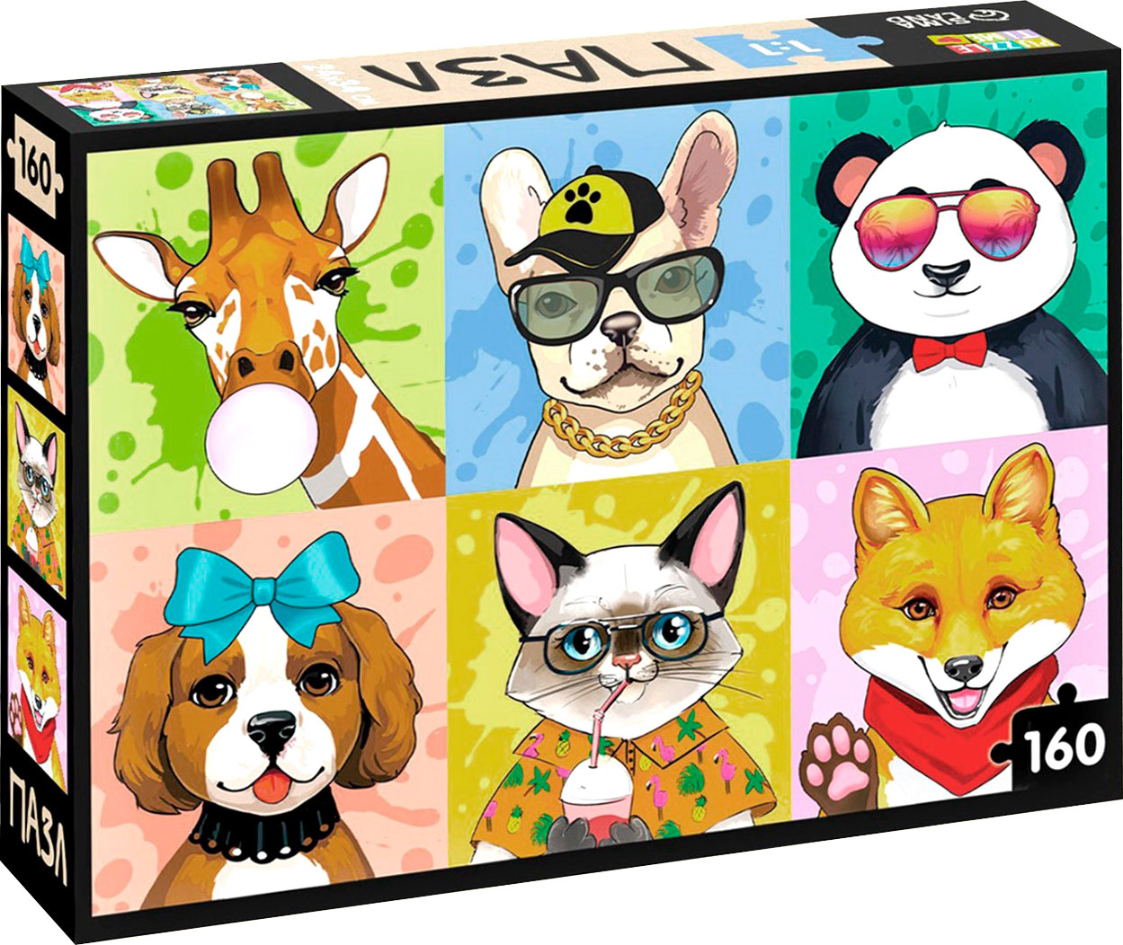 Пазл Puzzle Time Крутые животные / 7984279 (160эл)
