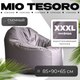 Бескаркасное кресло Mio Tesoro Poparada XXXL / PO-65x85-S (серебристый) - 