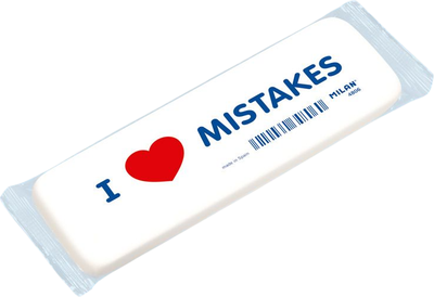 Ластик Milan I Love Mistakes / CNM4806 (белый) - 