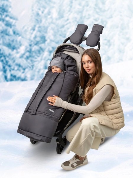 Конверт детский Amarobaby Frost / AB-OD24-6103F-GR-105 (графит, р.85-105)
