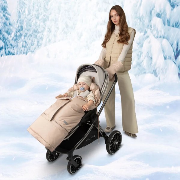 Конверт детский Amarobaby Frost / AB-OD24-6103F-SVBE-105 (светло-бежевый, р.85)