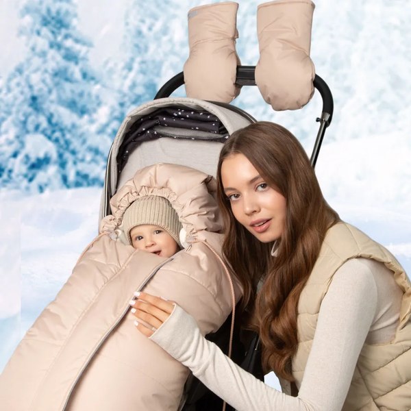 Конверт детский Amarobaby Frost / AB-OD24-6103F-SVBE-105 (светло-бежевый, р.85)