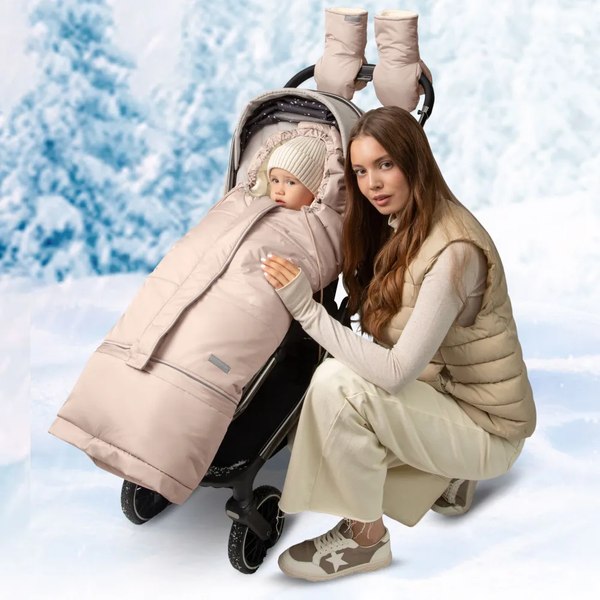 Конверт детский Amarobaby Frost / AB-OD24-6103F-SVBE-105 (светло-бежевый, р.85)