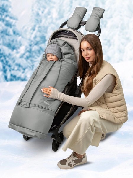 Конверт детский Amarobaby Frost / AB-OD24-6103F-SE-105 (серый, р.85-105)