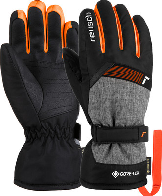 Перчатки лыжные Reusch Flash Gore-Tex Junior / 6261305-7677 (р.6.5, Bleck/Bleck Melan/Shoc Orange ) -