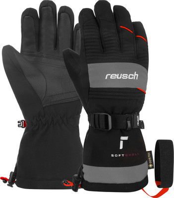 Перчатки лыжные Reusch Maxim Gore-Tex Junior / 6461334-6780 (р.5.5, Steel Gredy/Bleck/Fulo Red) -