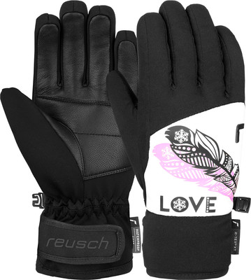 Перчатки лыжные Reusch Beatrix R-Tex Xt Junior / 6361277-1107 (р.5, White/Feathers) -