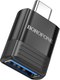 Адаптер Borofone BV18 USB в Type-C  (черный) - 
