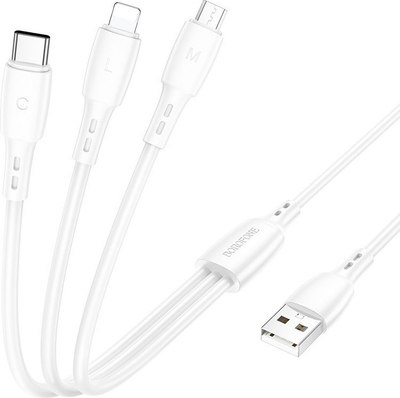 

Кабель, BX71 3в1 Lightning+Micro+Type-C