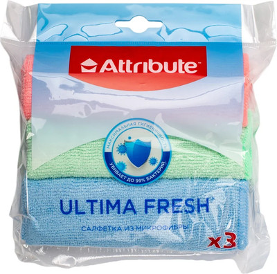Набор салфеток хозяйственных Attribute Ultima Fresh ACP113 (3шт) - 