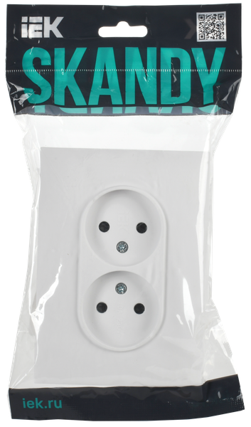 Розетка IEK Skandy SK-R23-10-K01-F (арктический белый)