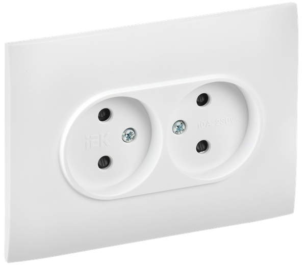 Розетка IEK Skandy SK-R23-10-K01-F (арктический белый)