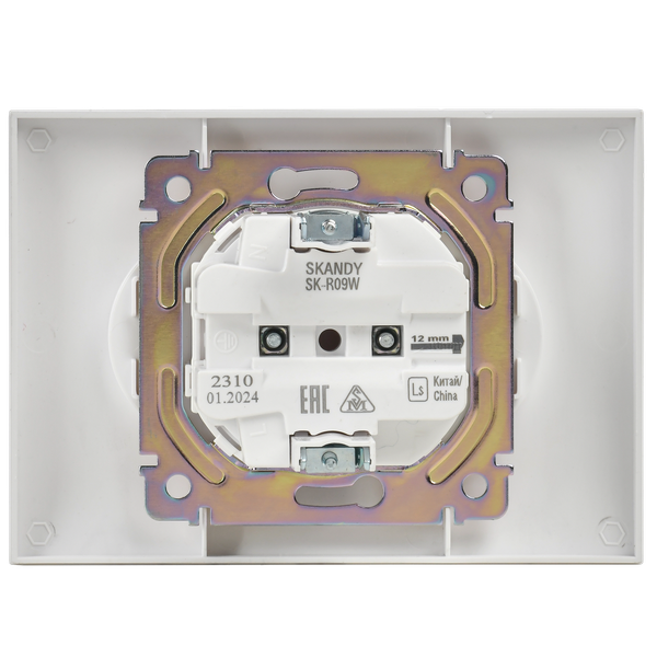 Розетка IEK Skandy SK-R23-10-K01-F (арктический белый)