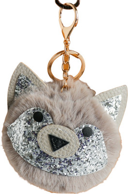 Брелок Sima-Land Пушистик на кольце. Енотик / 3740526 (серый) - 