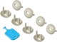 Набор заглушек для розеток ROXY-KIDS RSG-008G (8шт, графит) - 
