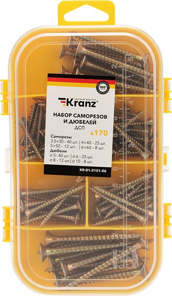 Дюбель распорный Kranz KR-01-3101-06 (170шт)