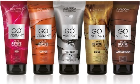 Тонирующая маска для волос Farcom Professional Go Vibrant (200мл, кофейный коричневый)