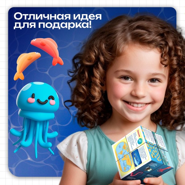 Развивающий игровой набор Zabiaka IQ Умникуб. Океаны / 10532906