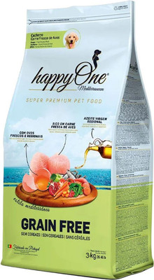 Сухой корм для собак HappyOne Mediterraneum беззерновой со свежим яйцом и свежим мясом птицы (3кг) - 