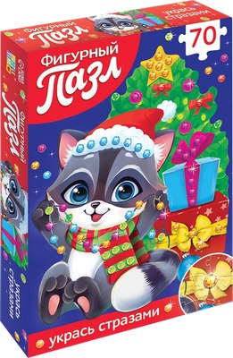 Пазл Puzzle Time Новый год! Подарки от енотика / 9627282 (70эл) - 