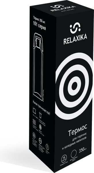 Термос для еды Relaxika 101 (350мл, вороненая сталь/без логотипа)