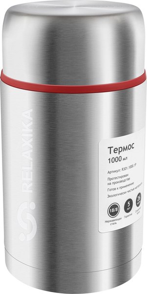 Термос для еды Relaxika 301 (1л, вороненая сталь)