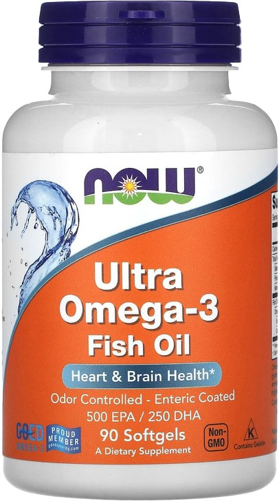 Жирные кислоты NOW Ultra Omega-3 75% (90капсул)