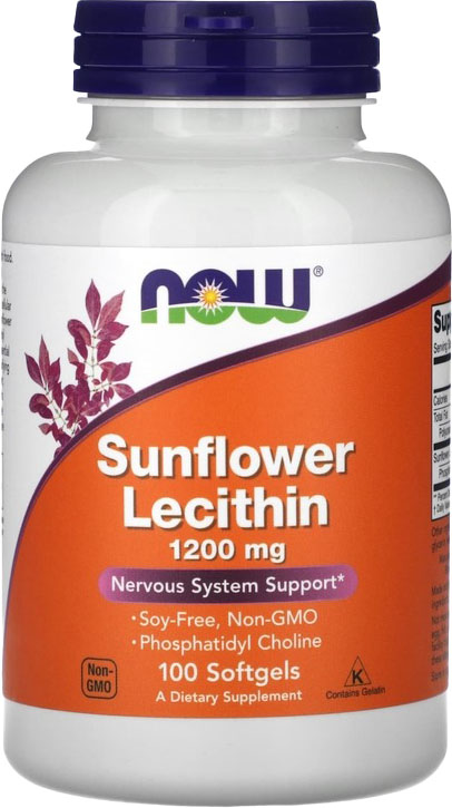 Пищевая добавка NOW Sunflower Lecithin 1200mg