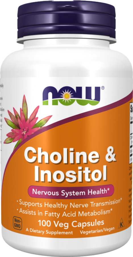 Мультивитаминный комплекс NOW Choline & Inositol 250/250mg (100капсул)
