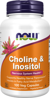 Мультивитаминный комплекс NOW Choline & Inositol 250/250mg (100капсул) - 