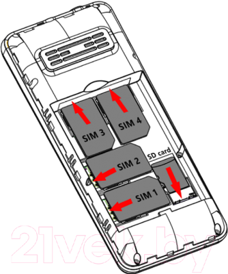 Мобильный телефон BQ Fortune P BQ-2436 (белый/красный)