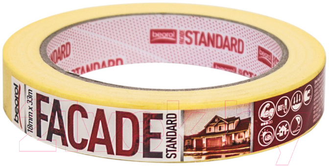 Лента малярная Beorol Facade Standard 24мм (33м)