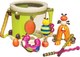 Музыкальная игрушка B.Toys Набор музыкальных инструментов с барабаном и погремушками 68605 - 