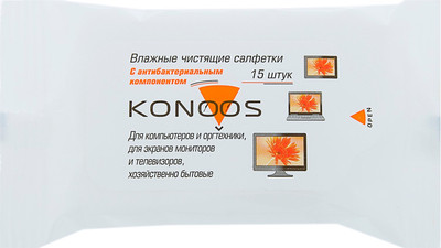 Салфетки для ухода за техникой Konoos KSN-15 (15шт) - 