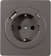 Розетка Kranz Round KR-78-0704-2 (титан) - 