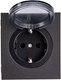 Розетка Kranz Strong KR-78-0702-5 (антрацит) - 