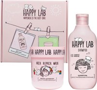 Набор косметики для волос Happy Lab Шампунь Восстановление&Питание + Маска восстанавливающая (300мл, 180г) - 