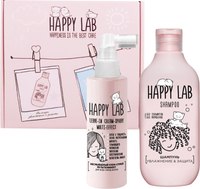 Набор косметики для волос Happy Lab Шампунь Увлажнение&Защита + Крем-спрей мультиэффект (300мл, 200мл) - 